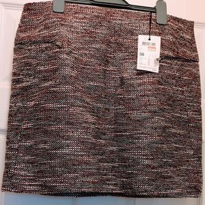 Mexx Black and White Tweed Mini Skirt
